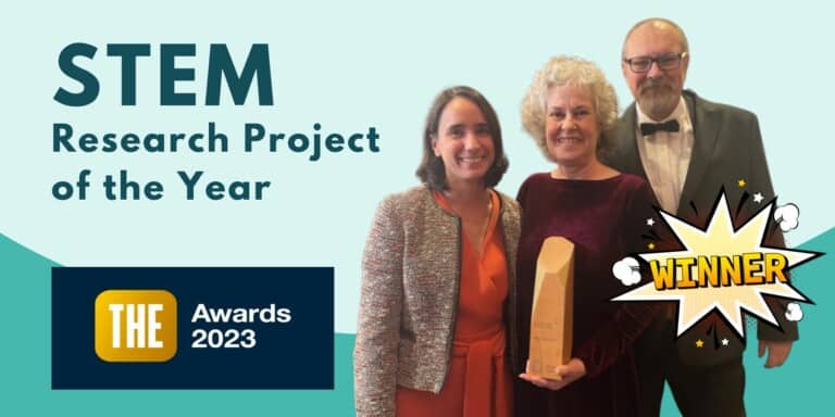 Research by the University of Nottingham wins prestigious STEM Research Project of the Year at THE Awards